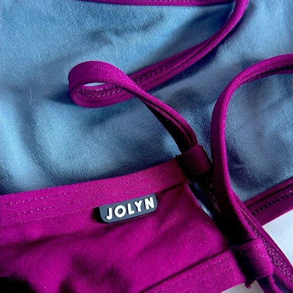 Jolyn Grayson Bikini Top in Cabernet Purple Size Medium - Picture 7 of 8